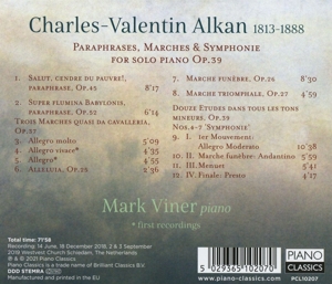 ALKAN: PARAPHRASES, MARCHES & SYMPHONIE FOR SOLO PIANO OP.39<br/><h5>Megjelenés: 2021-02-05</h5>