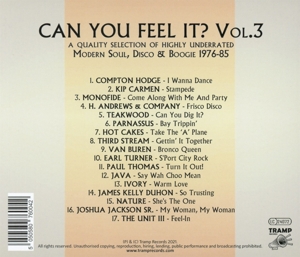 CAN YOU FEEL IT? VOL.3: MODERN SOUL, DISCO & BOOGIE 1976-85<br/><h5>Megjelenés: 2021-07-02</h5>