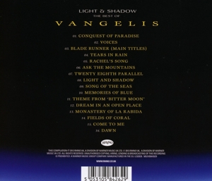 LIGHT AND SHADOW: THE BEST OF VANGELIS<br/><h5>Megjelenés: 2013-07-25</h5>