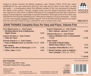 JOHN THOMAS: COMPLETE DUOS FOR HARP AND PIANO, VOLUME FIVE<br/><h5>Megjelenés: 2024-11-01</h5>