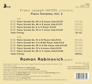 JOSEPH HAYDN: PIANO SONATAS, VOL. 2<br/><h5>Megjelenés: 2021-07-16</h5>