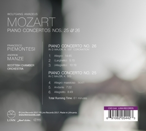 MOZART PIANO CONCERTOS NOS.25 & 26<br/><h5>Megjelenés: 2017-09-01</h5>