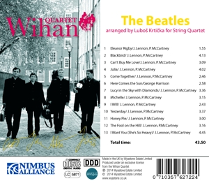 BEATLES ARRANGED FOR STRING QUARTET<br/><h5>Megjelenés: 2014-08-27</h5>