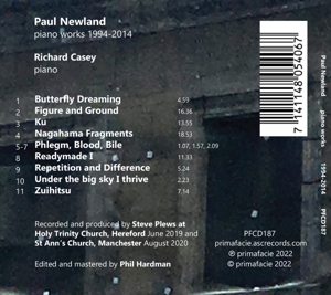 PAUL NEWLAND: PIANO WORKS<br/><h5>Megjelenés: 2022-09-16</h5>