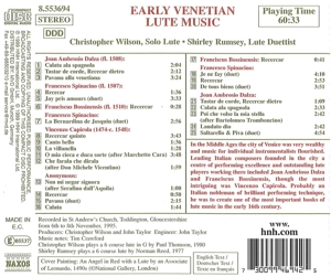 EARLY VENETIAN LUTE MUSIC<br/><h5>Megjelenés: 2000-02-01</h5>