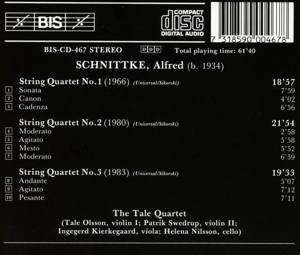 STRING QUARTETS NOS.1-3<br/><h5>Megjelenés: 2003-02-21</h5>