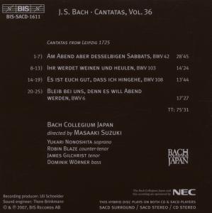 CANTATAS VOL.36<br/><h5>Megjelenés: 2007-09-12</h5>