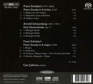 SCHUBERT: PIANO SONATAS / SCHOENBERG: DREI KLAVIERSTUCKE<br/><h5>Megjelenés: 2023-05-05</h5>