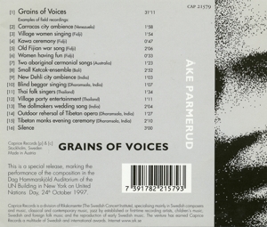 GRAINS OF VOICE<br/><h5>Megjelenés: 1998-03-02</h5>