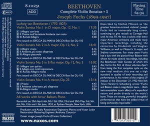 COMPLETE VIOLIN SONATAS 1<br/><h5>Megjelenés: 2008-07-04</h5>