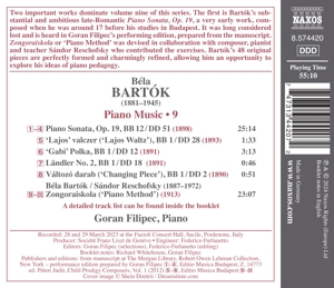 BELA BARTOK: PIANO MUSIC, VOL. 9<br/><h5>Megjelenés: 2024-02-02</h5>