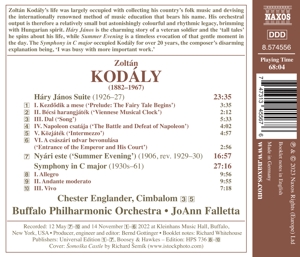 KODALY: HARY JANOS SUITE/SUMMER EVENING/SYMPHONY IN C<br/><h5>Megjelenés: 2023-10-27</h5>