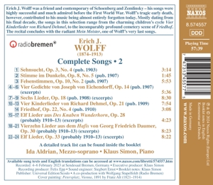 WOLFF: COMPLETE SONGS, VOL. 2<br/><h5>Megjelenés: 2024-08-23</h5>