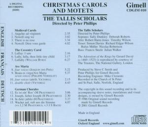 CHRISTMAS CAROLS & MOTETS<br/><h5>Megjelenés: 2001-10-22</h5>