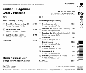 PAGANINI & GIULIANI: GIULIANI & PAGANINI: GREAT VIRTUOSOS!<br/><h5>Megjelenés: 2024-08-02</h5>