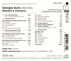 GEORGES AURIC: MELODIES & CHANSONS<br/><h5>Megjelenés: 2024-10-18</h5>