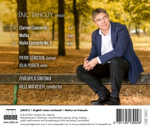 ERIC TANGUY: CLARINET CONCERTO/VIOLIN CONCERTO<br/><h5>Megjelenés: 2021-09-03</h5>