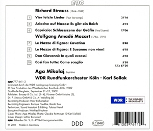 VIER LETZTEN LIEDER/ARIADNE AUF NAXOS/LE NOZZE DI FIGAR<br/><h5>Megjelenés: 2011-02-14</h5>