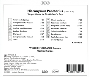 VESPER MUSIC FOR ST.MICHA<br/><h5>Megjelenés: 2000-07-13</h5>