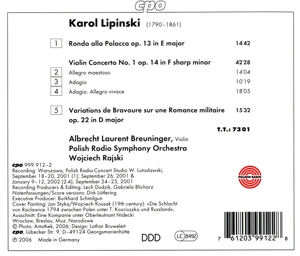 VIOLIN CONCERTO NO.1<br/><h5>Megjelenés: 2006-05-18</h5>