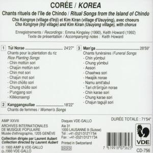 KOREA-RITUAL SONGS FROM<br/><h5>Megjelenés: 1998-04-23</h5>