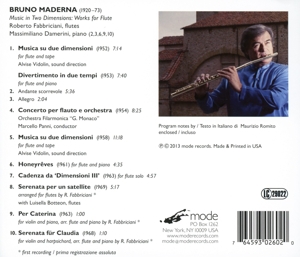 MUSIC IN 2 DIMENSIONS: WORKS FOR FLUTE<br/><h5>Megjelenés: 2013-10-08</h5>