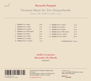 PASQUINI: VIRTUOSO MUSIC FOR TWO HARPSICHORDS<br/><h5>Megjelenés: 2024-07-05</h5>