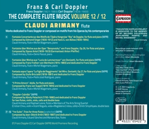 FRANZ & CARL DOPPLER: THE COMPLETE FLUTE MUSIC, VOL. 12<br/><h5>Megjelenés: 2021-01-01</h5>