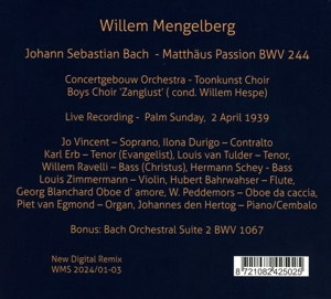 BACH: MATTHAUS PASSION BWV 244 (PALM SUNDAY 1939)<br/><h5>Megjelenés: 2024-03-15</h5>