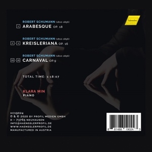 SCHUMANN: ARABESQUE/KREISLERIANA/CARNAVAL<br/><h5>Megjelenés: 2020-05-15</h5>