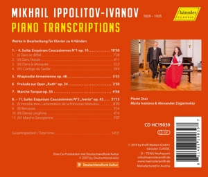 IPPOLITOV PIANO TRANSCRIPTIONS<br/><h5>Megjelenés: 2019-11-14</h5>