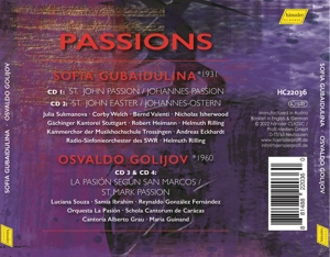 GOLIJOV & GUBAIDULINA: PASSIONS - ST. JOHN PASSION & ST. MARK PASSION<br/><h5>Megjelenés: 2022-09-02</h5>