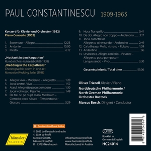 PAUL CONSTANTINESCU: PIANO CONCERTO - WEDDING IN THE CARPATHIANS<br/><h5>Megjelenés: 2024-06-07</h5>