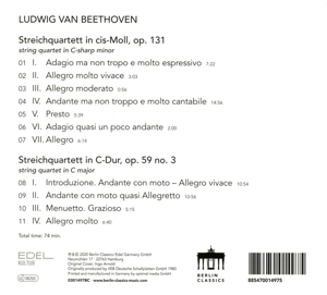 BEETHOVEN: STREICHQUARTETT CIS-MOLL OP.131