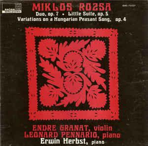 Miklos Rozsa Duo, Op. 7 (Vinyl LP) | Lemezkuckó CD bolt