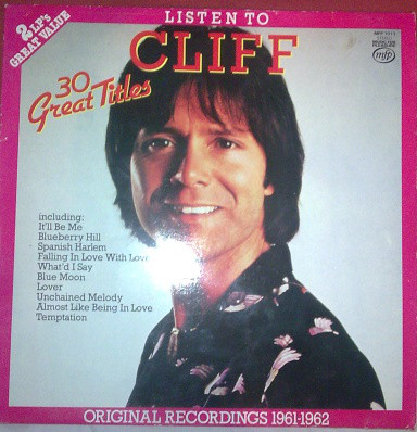 Cliff Richard Listen To Cliff 2LP (Vinyl LP) | Lemezkuckó CD bolt