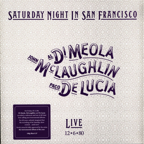 Al Di Meola, John McLaughlin, Paco De Lucía Saturday Night In San Francisco (Vinyl LP) | Lemezkuckó CD bolt