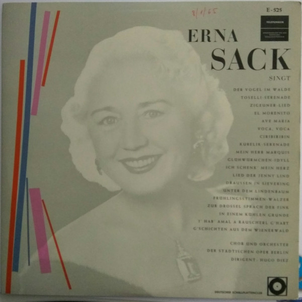 Erna Sack Erna Sack Singt (Vinyl LP) | Lemezkuckó CD bolt