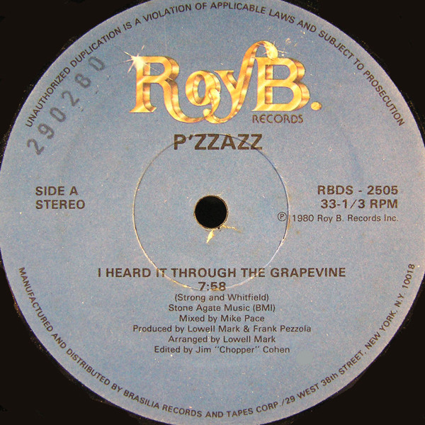 P zzazz I Heard It Through The Grapevine / You Taught Me To Dance (12-Inch Single) | Lemezkuckó CD bolt