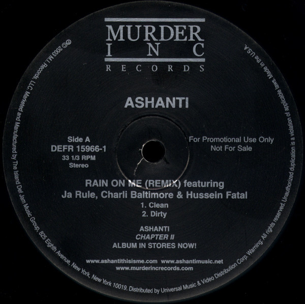 Ashanti Featuring Ja Rule, ... Rain On Me (Remix) (12-Inch Single) | Lemezkuckó CD bolt