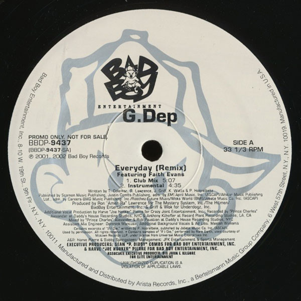 G.Dep Feat. Faith Evans  Everyday (Remix) (12-Inch Single) | Lemezkuckó CD bolt