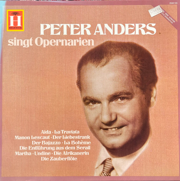 Peter Anders  Singt Opernarien (Vinyl LP) | Lemezkuckó CD bolt