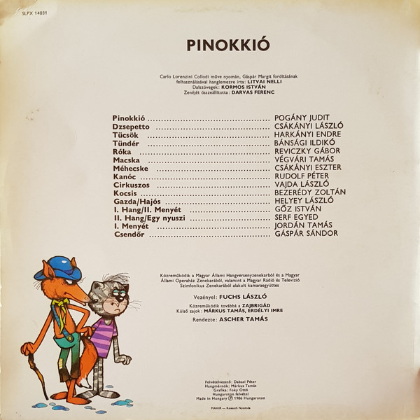 Pinokkió Pinokkió (Vinyl LP) | Lemezkuckó CD bolt