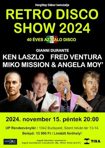 Retro Disco Show 2024.11.15. Álló jegy (Egyéb) | Lemezkuckó CD bolt