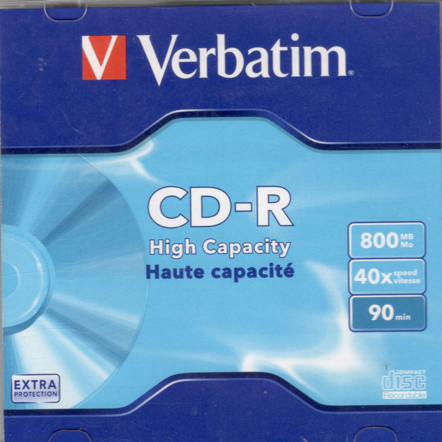 Verbatim CD-R High capacity 800mb slim (CD) | Lemezkuckó CD bolt